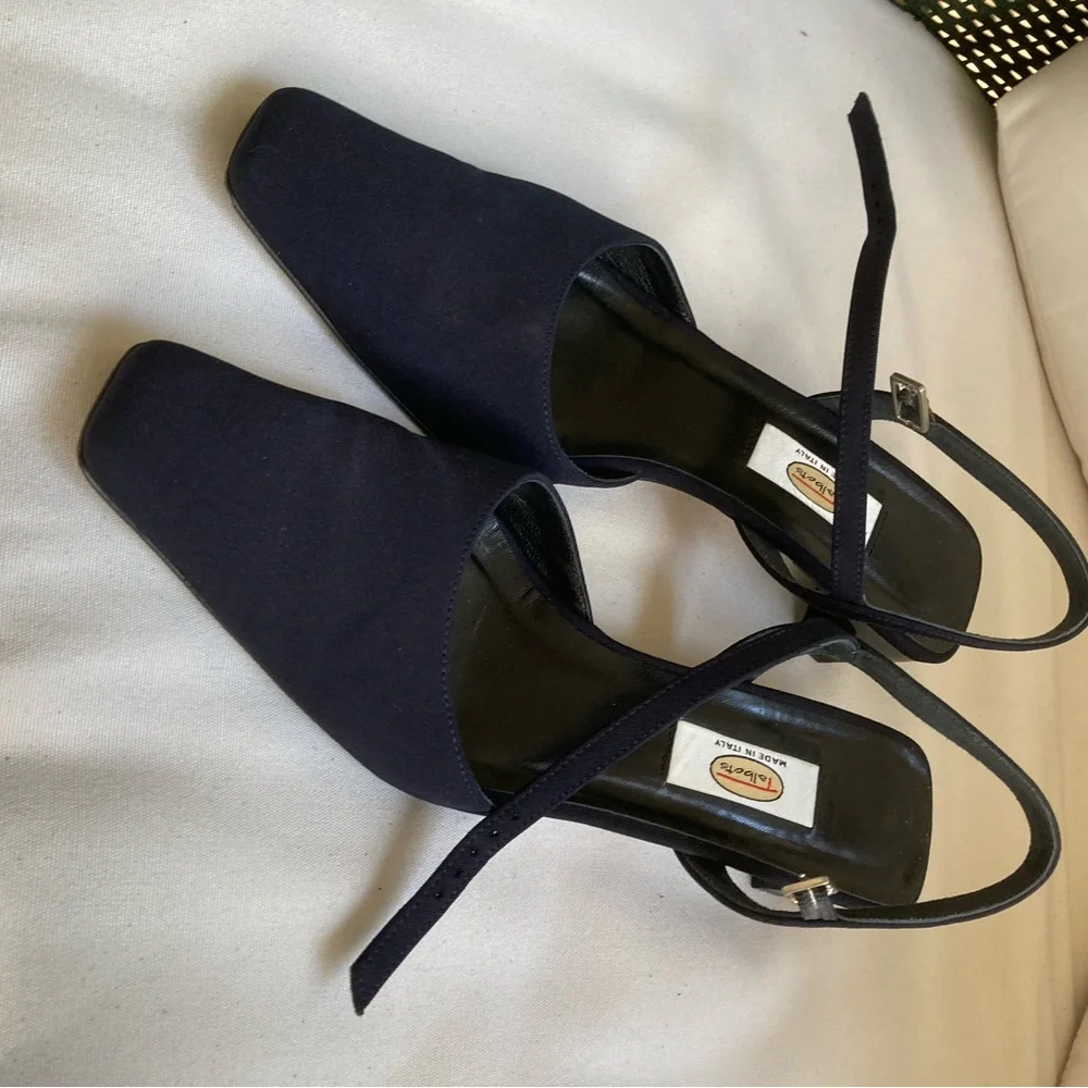 Talbots Navy Slingback Heels - Picture 1 of 3